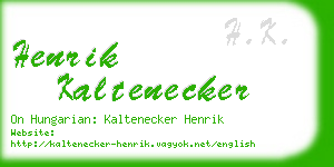 henrik kaltenecker business card
